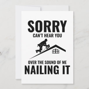 Cartão De Festividades Roofer Humor - Colocando o telhado de ti