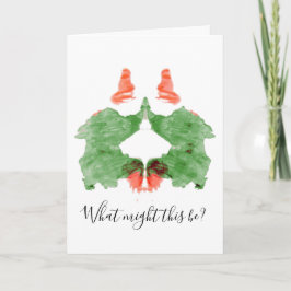 Cartão De Festividades Rorschach Inkblot Santa's Elves