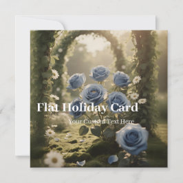 Cartão De Festividades Rosa Azul Personalizado - Amor de Aniversário Únic