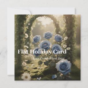 Cartão De Festividades Rosa Azul Personalizado - Amor de Aniversário Únic
