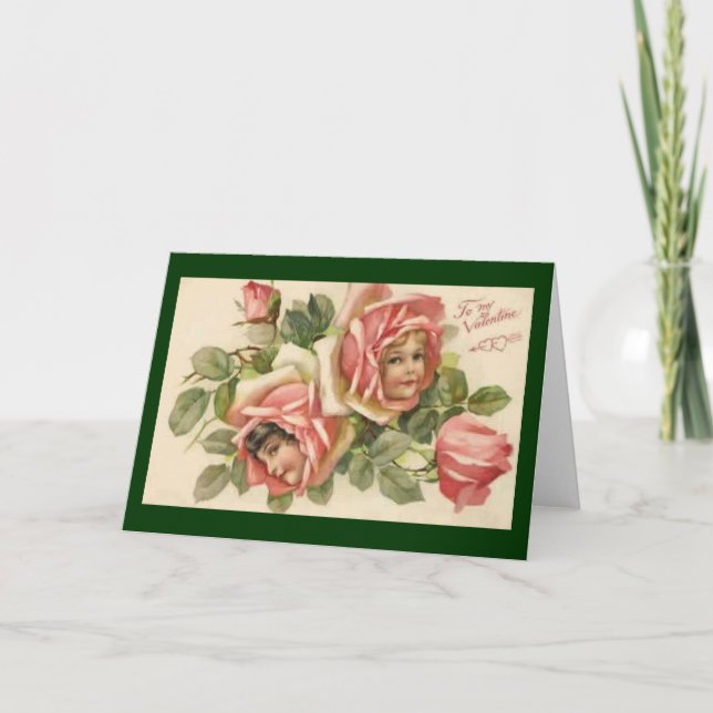 Cartão De Festividades Rosa Babies - Placa de Namorados (Frente)