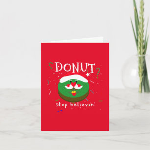 Cartão De Festividades Rosa de Natal Personalizada de Donut Engraçada