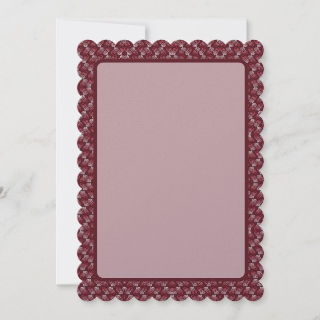 Cartão De Festividades Rosa Red Wave (Frente)