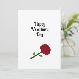 Cartão De Festividades Rosa vermelha