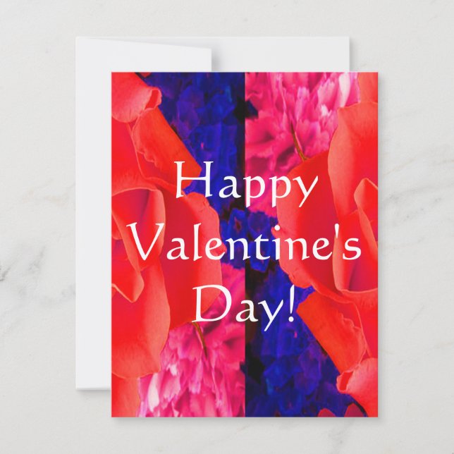 Cartão De Festividades Rosa vermelha Vermelha Gorda V (Frente)