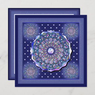 Cartão De Festividades Rosace Azul