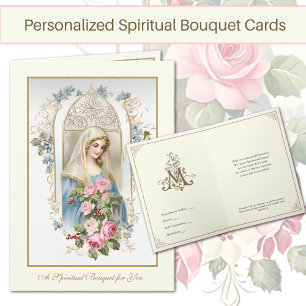 Cartão De Festividades Rosas da Oração do Buquê Espiritual Católico