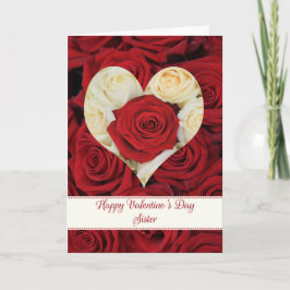Cartão De Festividades Rosas de Feliz dia de os namorados Sister