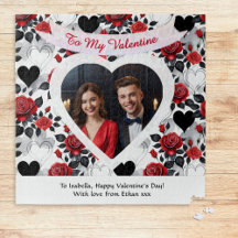 Rosas e Corações Românticos Personalizados Dia dos
