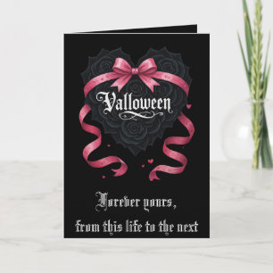 Cartão De Festividades Rosas e Guarlandas em Roteiro Valloween Gótico