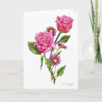 Rosas em lápis colorido