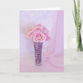 Cartão De Festividades Rosas rosa I