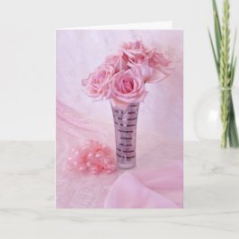 Cartão De Festividades Rosas rosa II