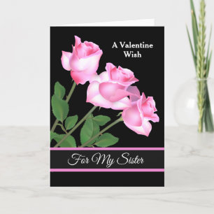 Cartão De Festividades Rosas Rosa-Placa-dia de os namorados Para Minha Ir
