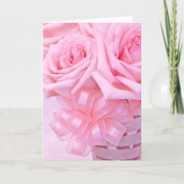 Cartão De Festividades Rosas rosa V