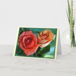 Cartão De Festividades "Rosas Rosadas"