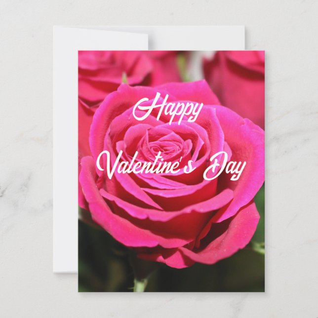 Cartão De Festividades Rosas vermelhas (Frente)