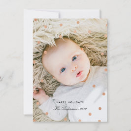 Cartão De Festividades Rose Gold Confetti III