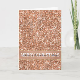 Cartão De Festividades Rose Gold Glam Christmas
