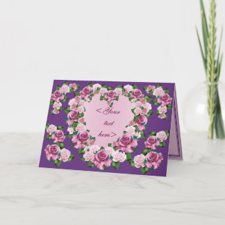 CARTÃO DE FESTIVIDADES ROSE HEART CUSTOM CARD