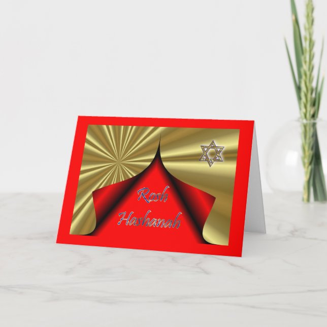Cartão De Festividades Rosh Hashanah Jewish New Year (Frente)