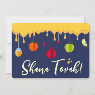 Cartão De Festividades Rosh Hashanah SHANA TOVAH Roteiro Ano Novo Judaico