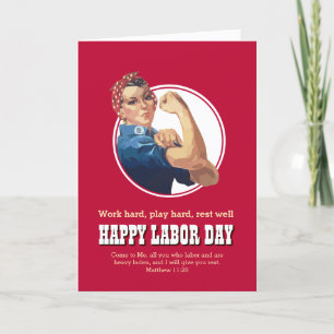 Cartão De Festividades Rosie Riveter LABOR DAY