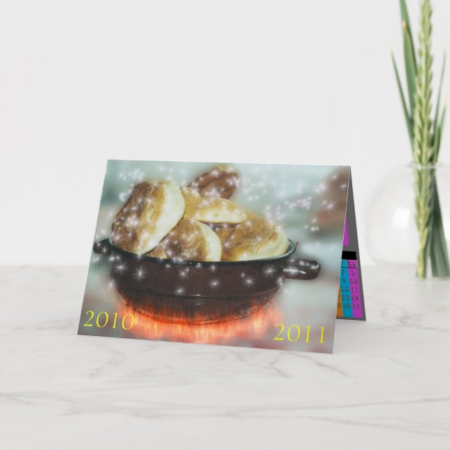 Cartão De Festividades Rosquinhas de Natal, Calendário 2011 (Frente)