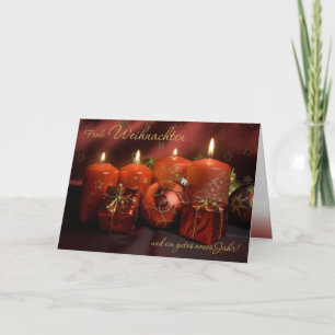Cartão De Festividades Rote Weihnachtsstimmung