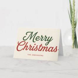 Cartão De Festividades Roteiro Chic de Meados do Século Feliz Natal