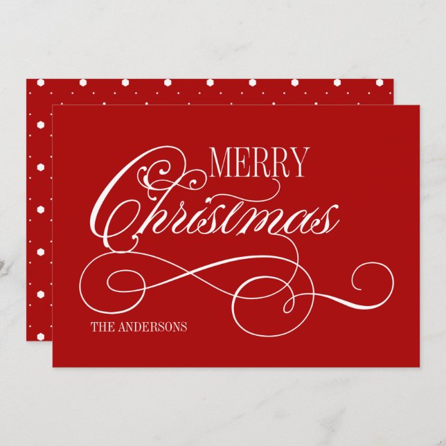 Cartão De Festividades Roteiro de Feliz Natal (Frente/Verso)