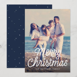 Cartão De Festividades roteiro de feliz natal estrelas retrô foto