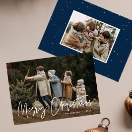 Cartão De Festividades Roteiro Manuscrito Feliz Natal 2 Foto