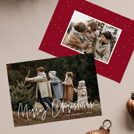 Cartão De Festividades Roteiro Manuscrito Feliz Natal 2 Foto