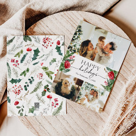 Cartão De Festividades Roteiro Moderno Aquarela Botânica 3 Foto