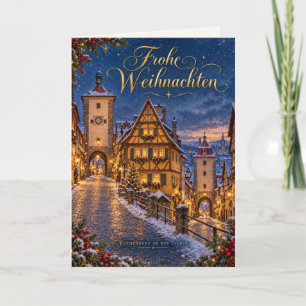 Cartão De Festividades Rothenburg ob der Tauber Feliz Natal