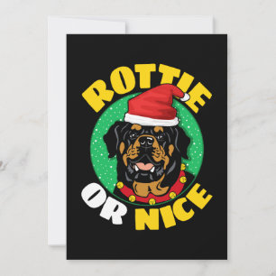 Cartão De Festividades Rottie ou Natal Rottweiler Legal