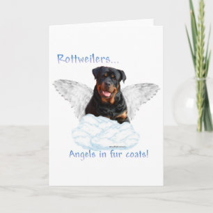 Cartão De Festividades Rottweiler Angel