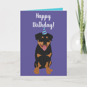 Cartão De Festividades Rottweiler Birthday