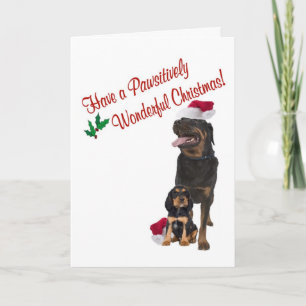 Cartão De Festividades Rottweiler Christmas Wishes