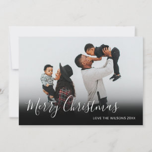 Cartão De Festividades Rótulo de Natal Minimalista Moderno para Foto de F