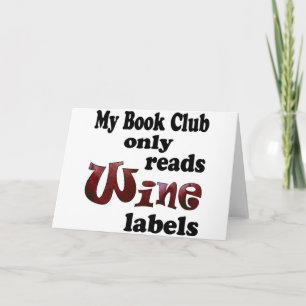 Cartão De Festividades Rótulos de Vinho do Clube do Livro