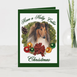 Cartão De Festividades Rough Collie Natal Gifts