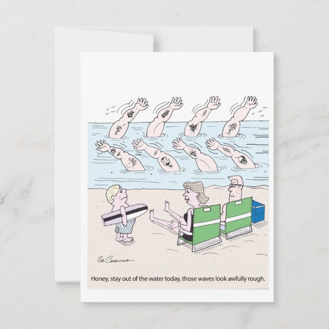 Cartão De Festividades Rough Waves Summer Vaces (Frente)