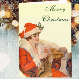 Cartão De Festividades Roupa de Natal