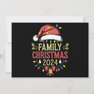 Cartão De Festividades Roupas de Natal Combinando para a Família 2024 Equ