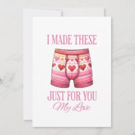 Cartão De Festividades Roupas Íntimas Feias do Dia dos Namorados 