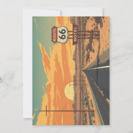 Cartão De Festividades Route 66 Sunset Vintage Road Travel Art