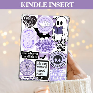 Cartão De Festividades Roxo Kindle Insere Girlie Spookish Fantasma