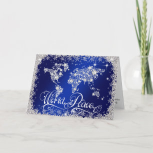 Cartão De Festividades Royal Blue MLD PEACE Diamantes PERSONALIZADOS